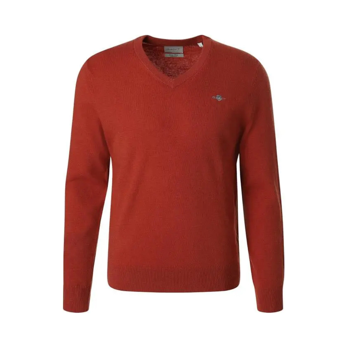 EXTRAFINE LAMBSWOOL V-NECK - Red