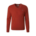 EXTRAFINE LAMBSWOOL V-NECK - Red