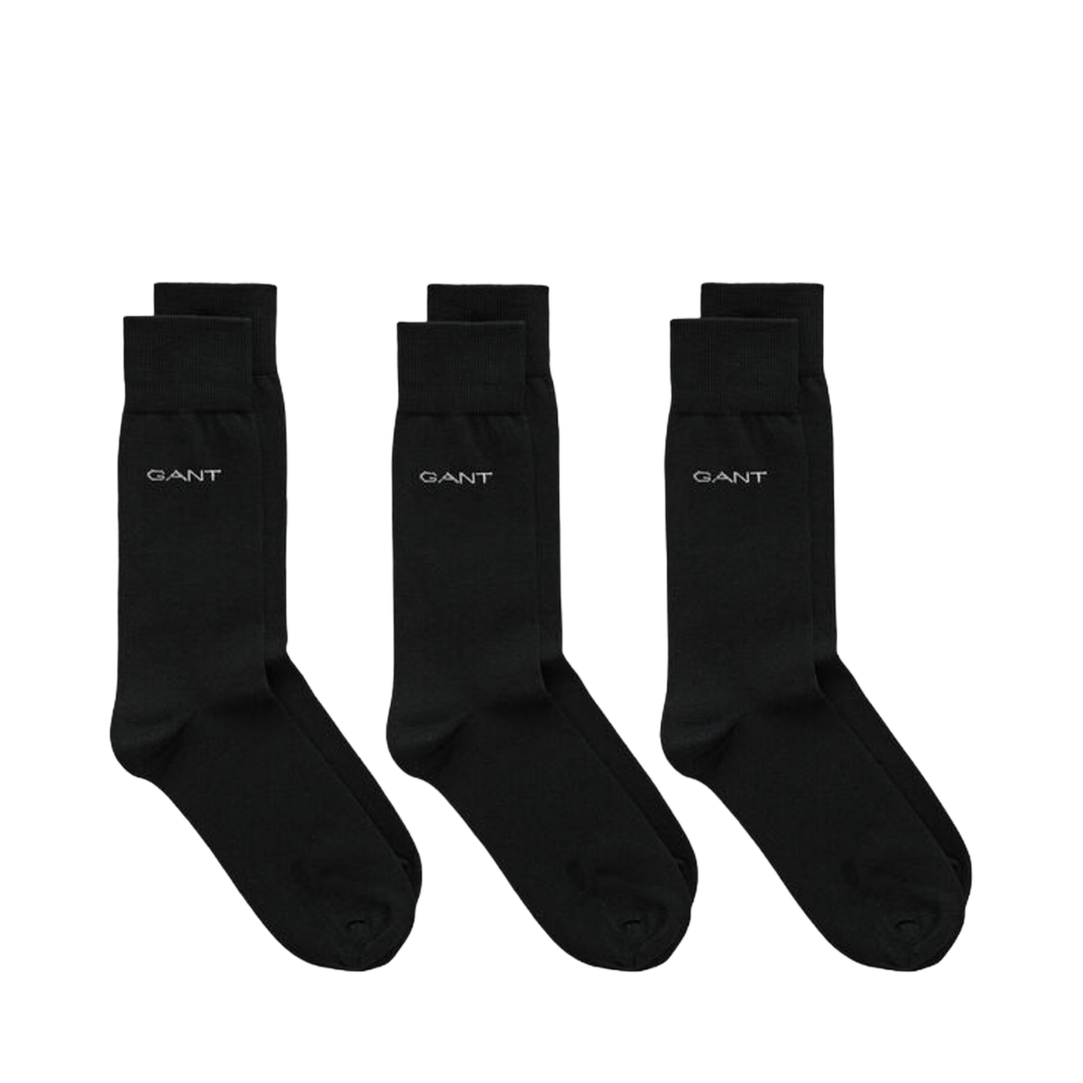 Mercerized Cotton Socks 3-Pack - Black