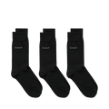 Mercerized Cotton Socks 3-Pack - Black