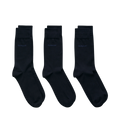 Mercerized Cotton Socks 3-Pack - Blue