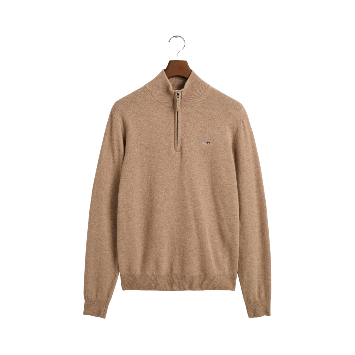 Superfine Lambswool Half Zip - Beige