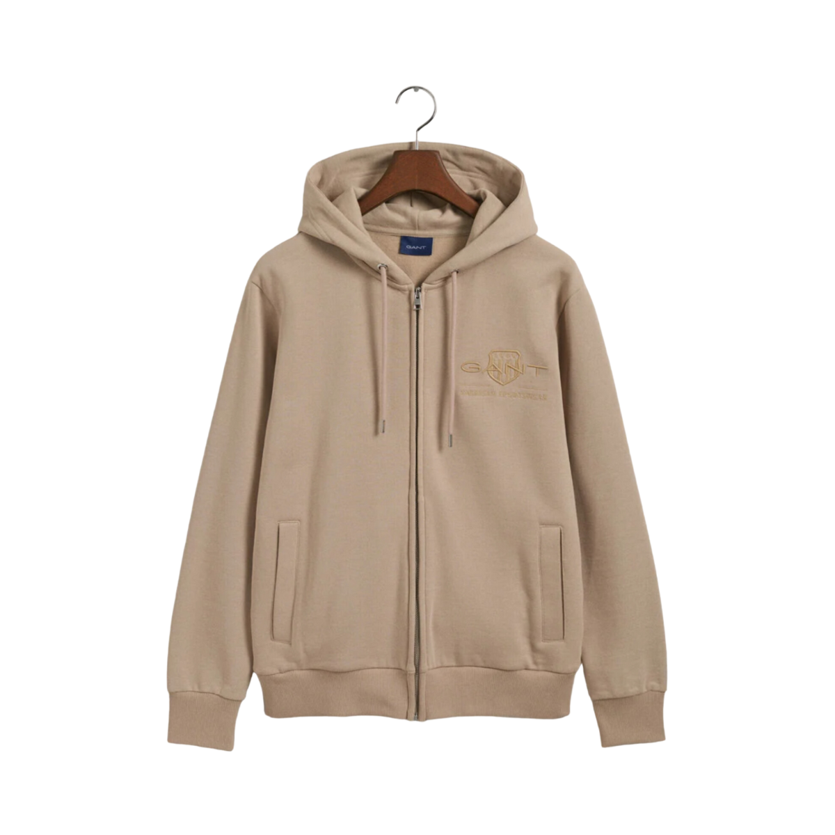 TONAL ARCHIVE SHIELD ZIP HOODIE - Beige