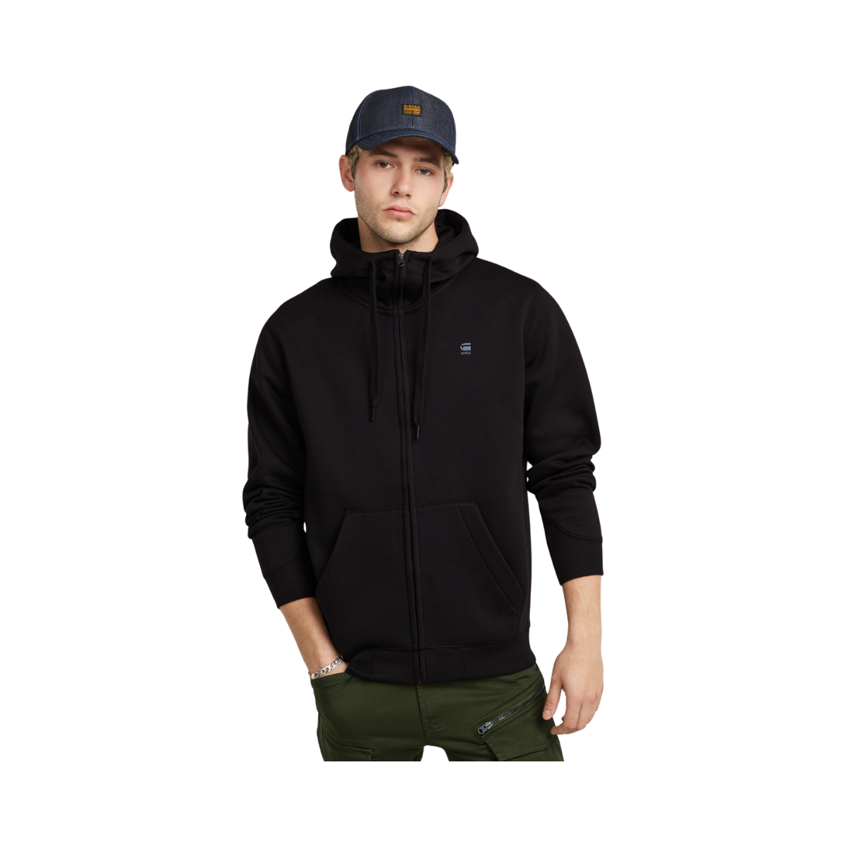 Premium Core Hooded Zip - Black