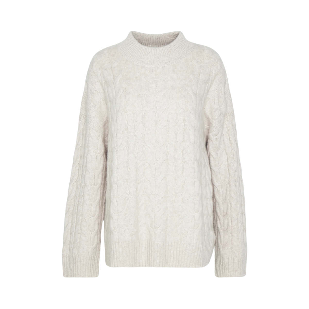 CHUNKY CABLE SWEATER - Beige