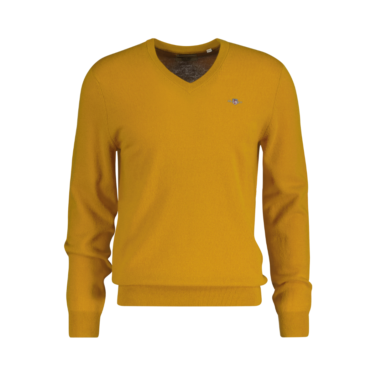 EXTRAFINE LAMBSWOOL V-NECK - Yellow