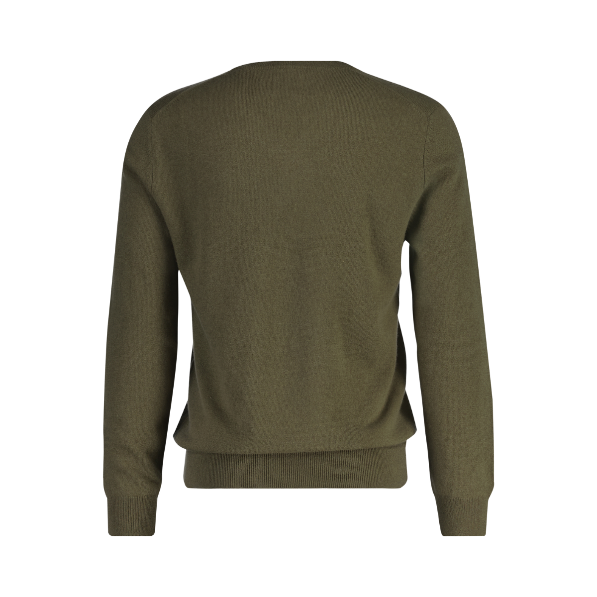 EXTRAFINE LAMBSWOOL V-NECK - Green