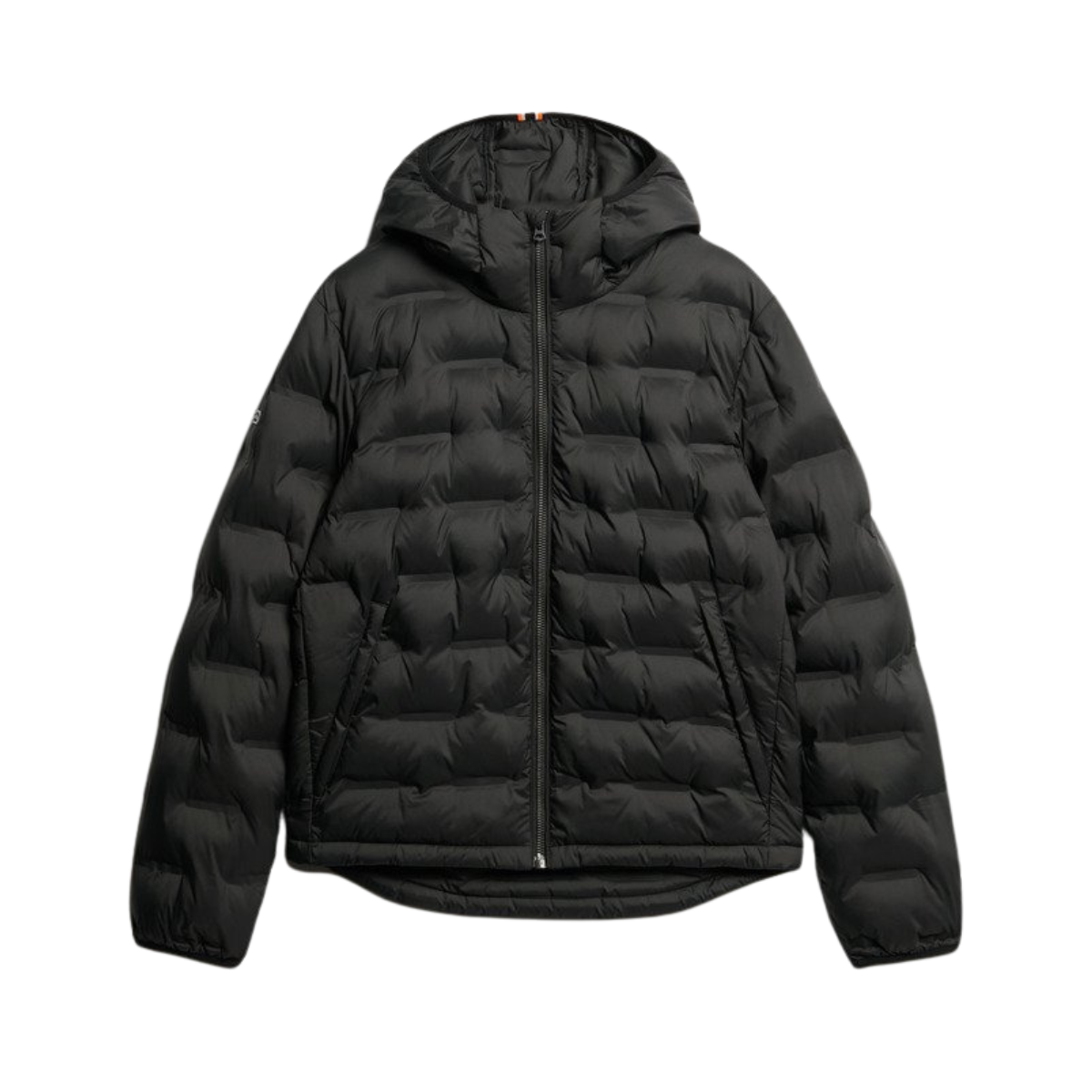 Hooded Quilted puffer coat - Black