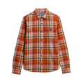 Vintaged check overshirt - Orange