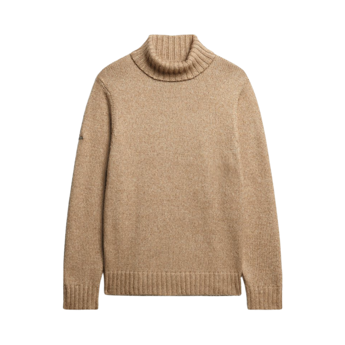 Brushed roll neck jumper - Beige