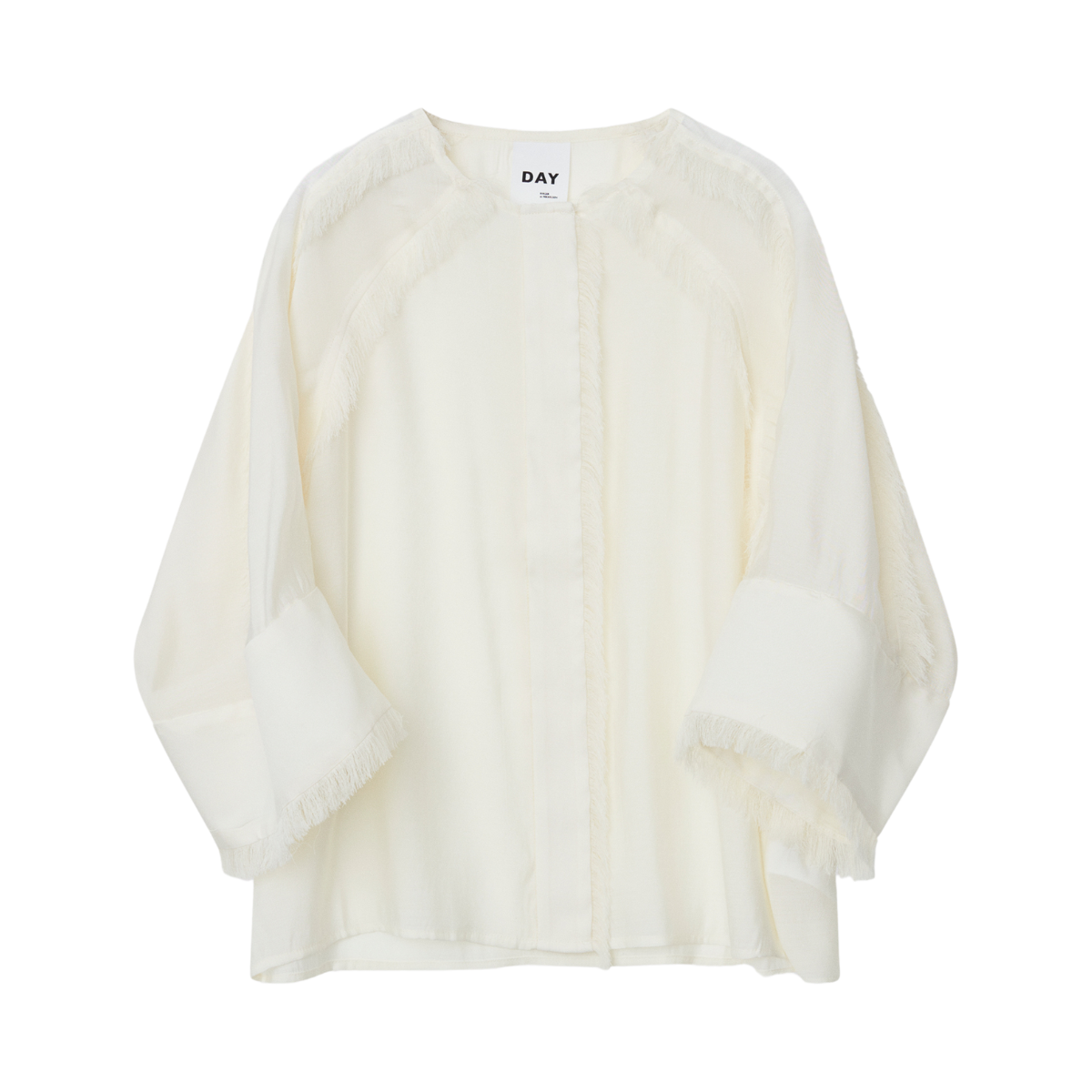 Cassie Sheer Fringes - White