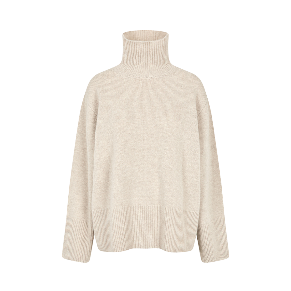 Alpha Knit T-Neck - Beige