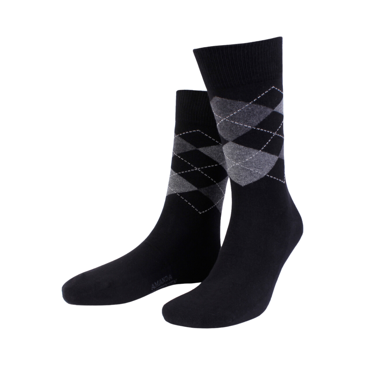 True Ankle Argyle - Black