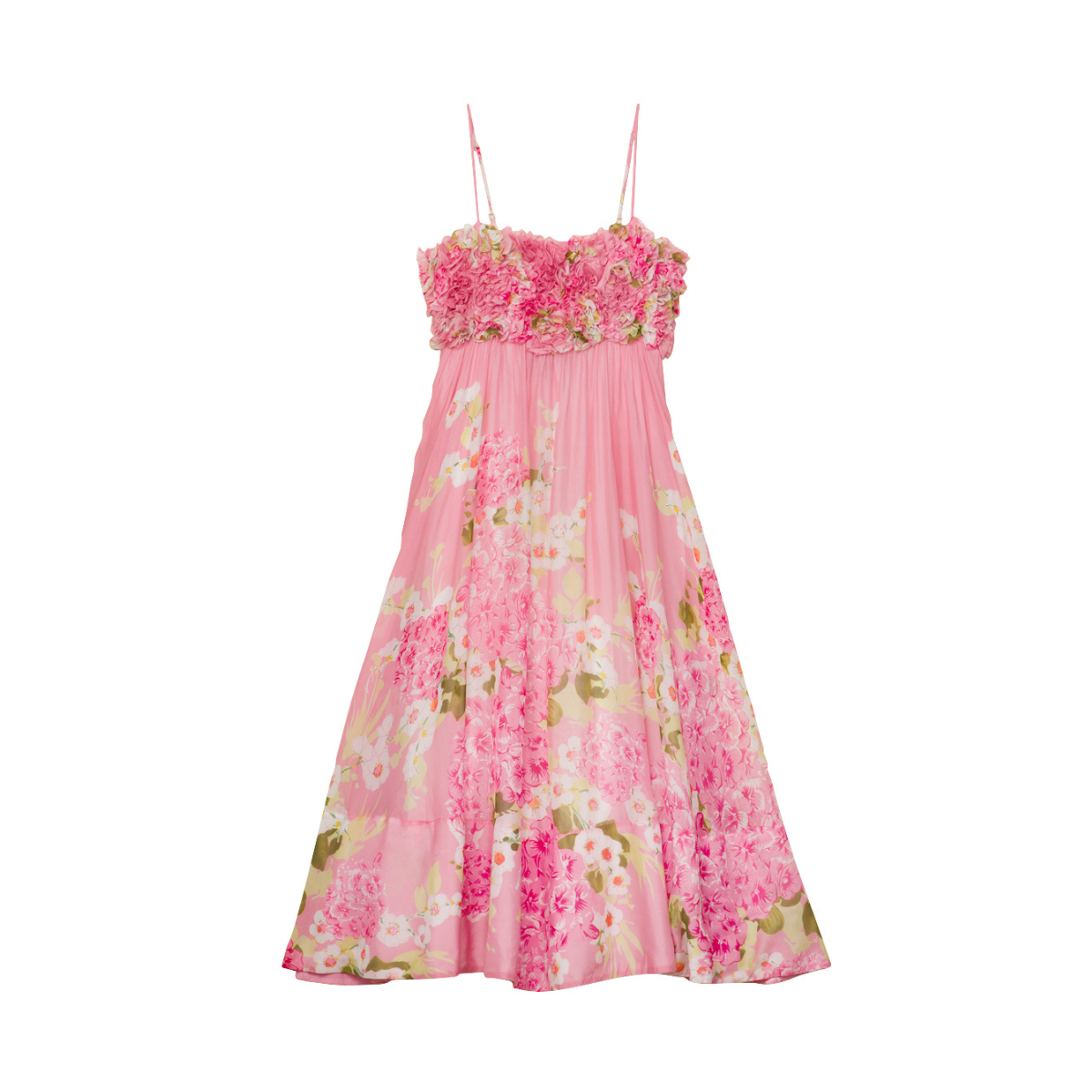 Organza Strap Dress - 285 - Cherry Bloom