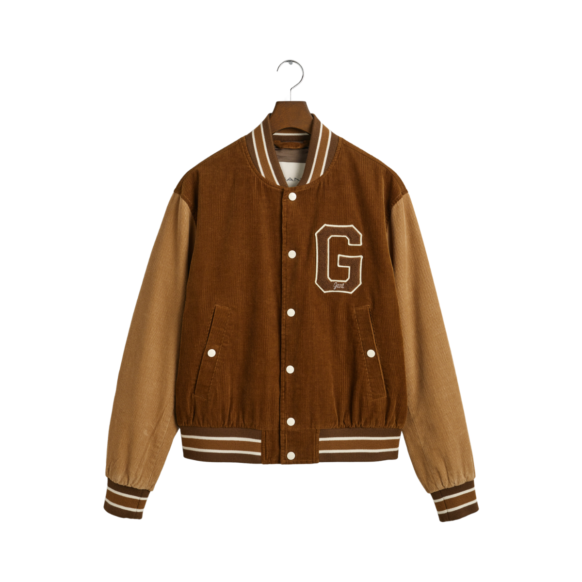 CORD VARSITY JACKET - Brown