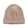 WOOL RIBBED BEANIE - Beige