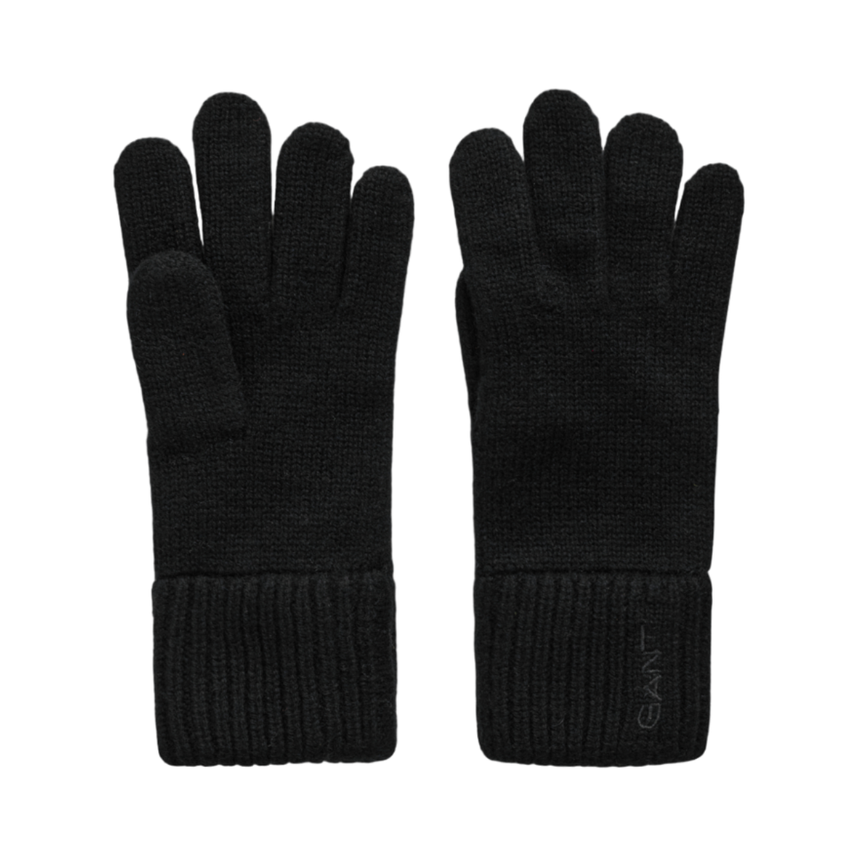 Wool Knit Gloves - Black