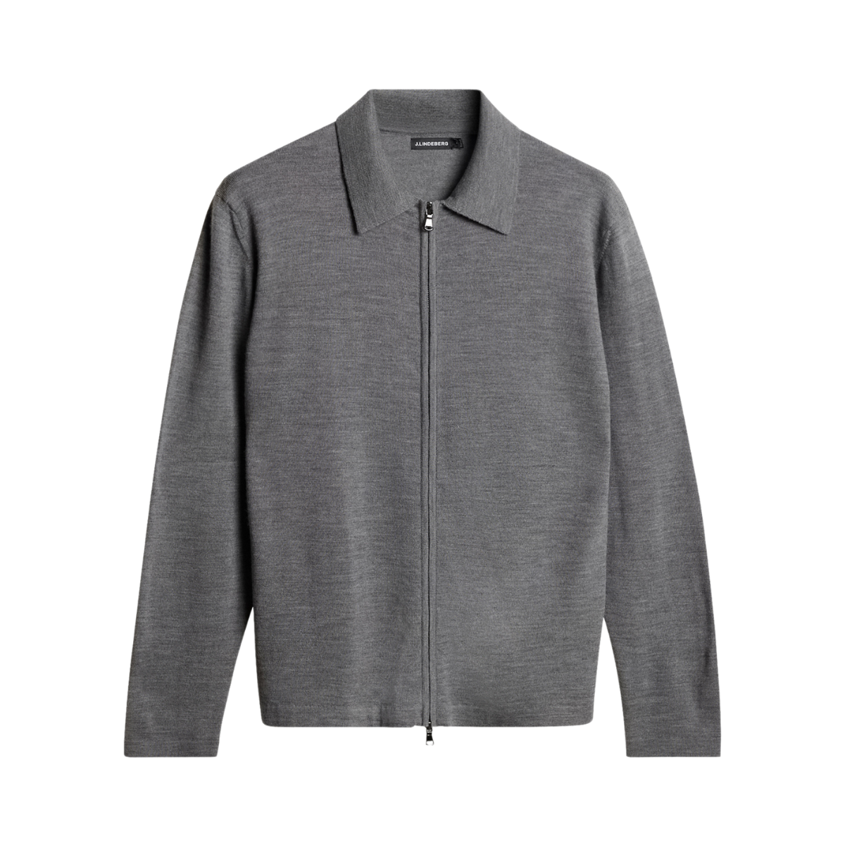 Kaleb Merino Zip Cardigan - Grey