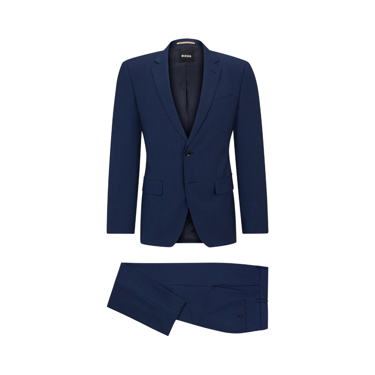 SLIM-FIT SUIT IN MICRO-PATTERNED STRETCH CLOTH 224 - Blue