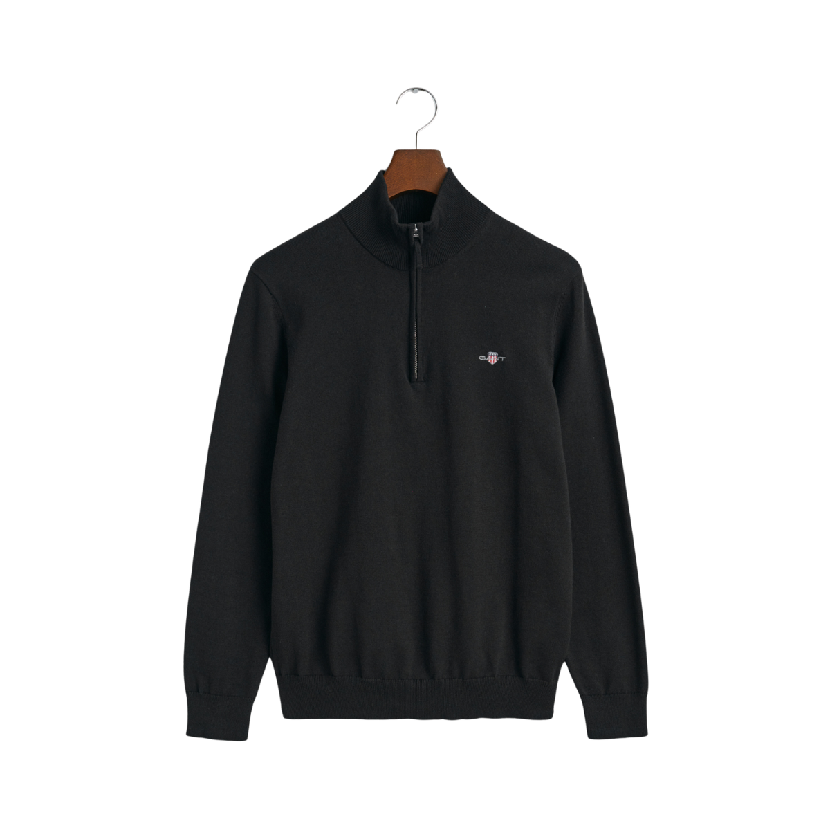 CLASSIC COTTON HALF ZIP - Black