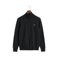 CLASSIC COTTON HALF ZIP - Black