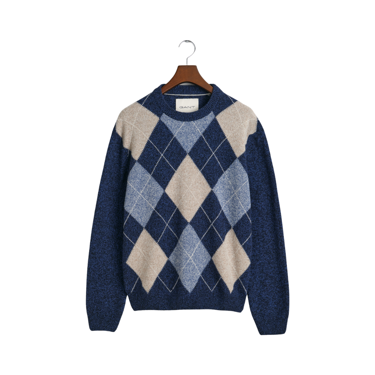 ARGYLE C-NECK - Blue