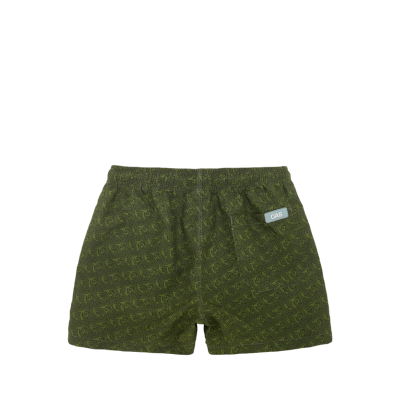 Green Squiggle Swim Shorts - Green