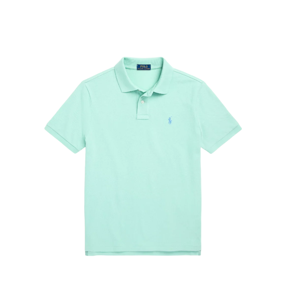 Custom Slim Fit Mesh Polo Shirt - Green