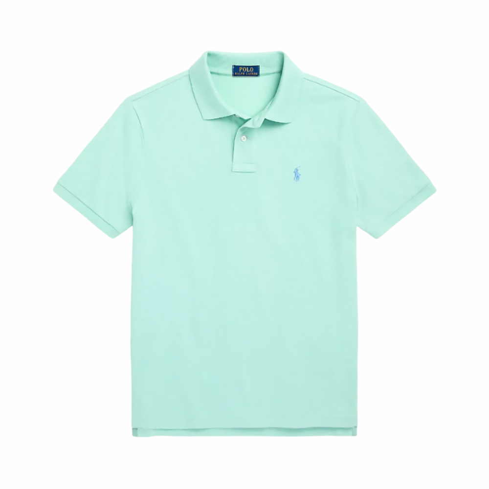 Custom Slim Fit Mesh Polo Shirt - Green