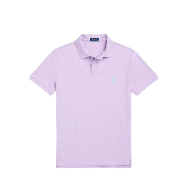 Custom Slim Fit Mesh Polo Shirt - Purple