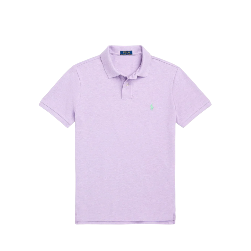 Custom Slim Fit Mesh Polo Shirt - Purple