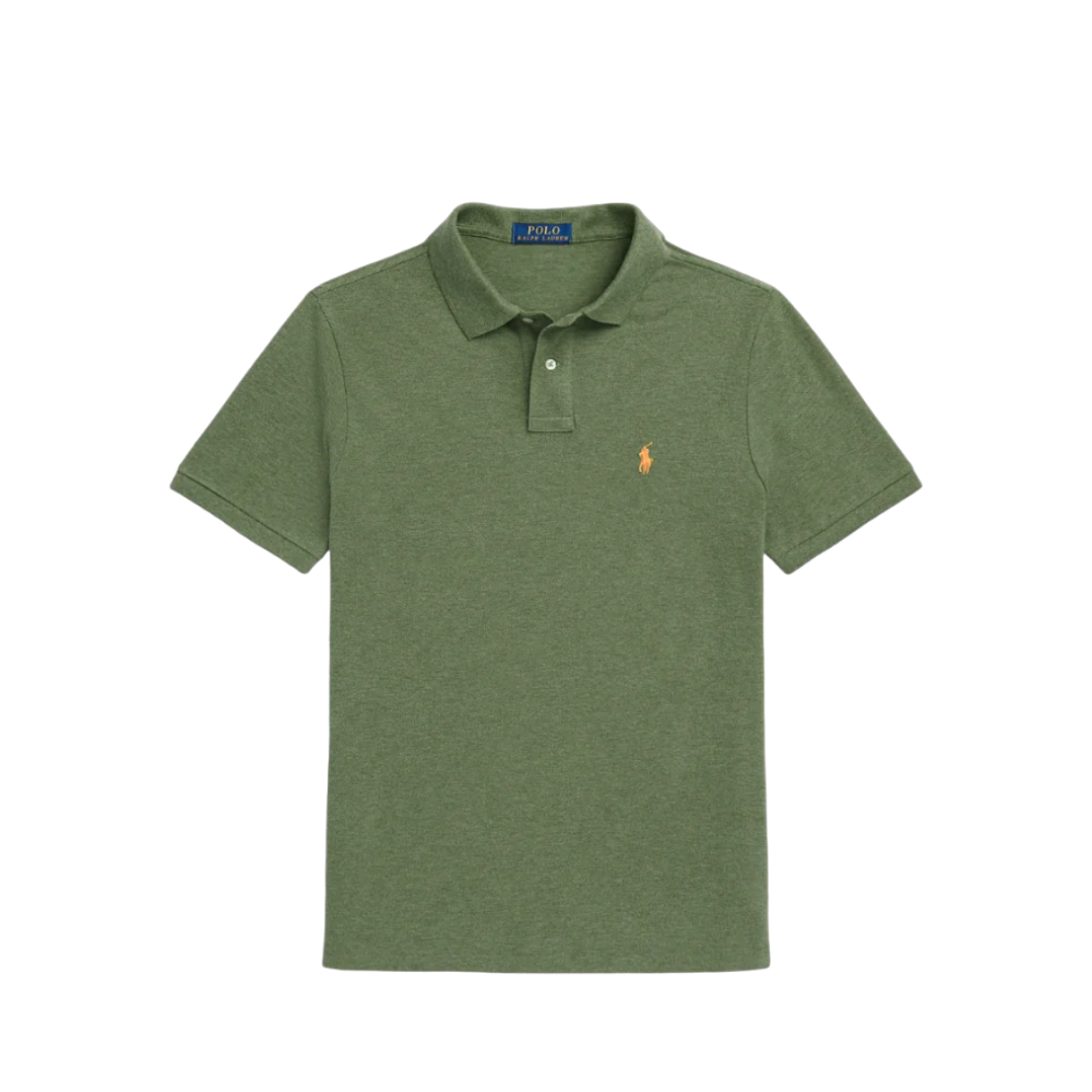 Custom Slim Fit Mesh Polo Shirt - Green