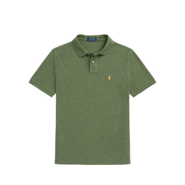 Custom Slim Fit Mesh Polo Shirt - Green