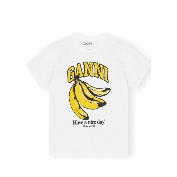 Basic jersey banana relaxed t-shirt - White