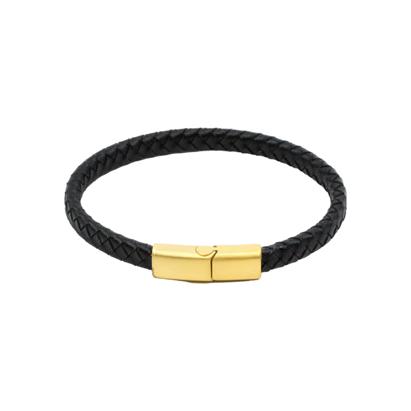 Leather Bracelet - Gold