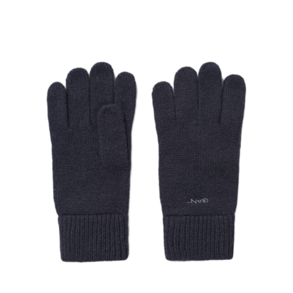 Knitted Wool Gloves - Black