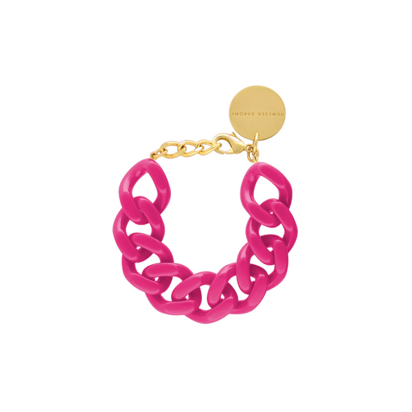Flat Chain Bracelet - Pink