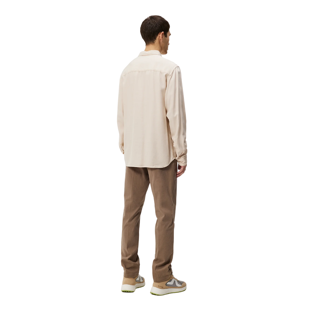 Reg LS Structure Tencel Shirt - Beige