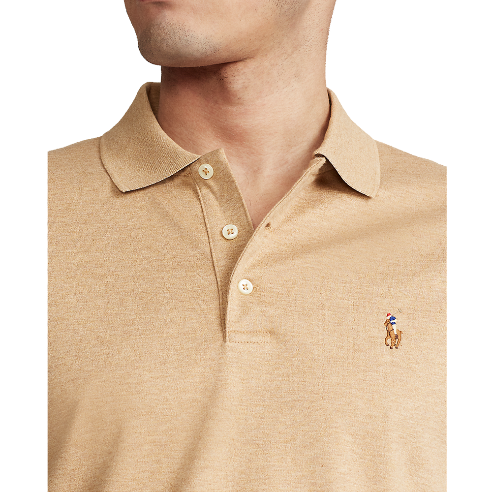 Custom Slim Fit Soft Cotton Polo Shirt - Beige