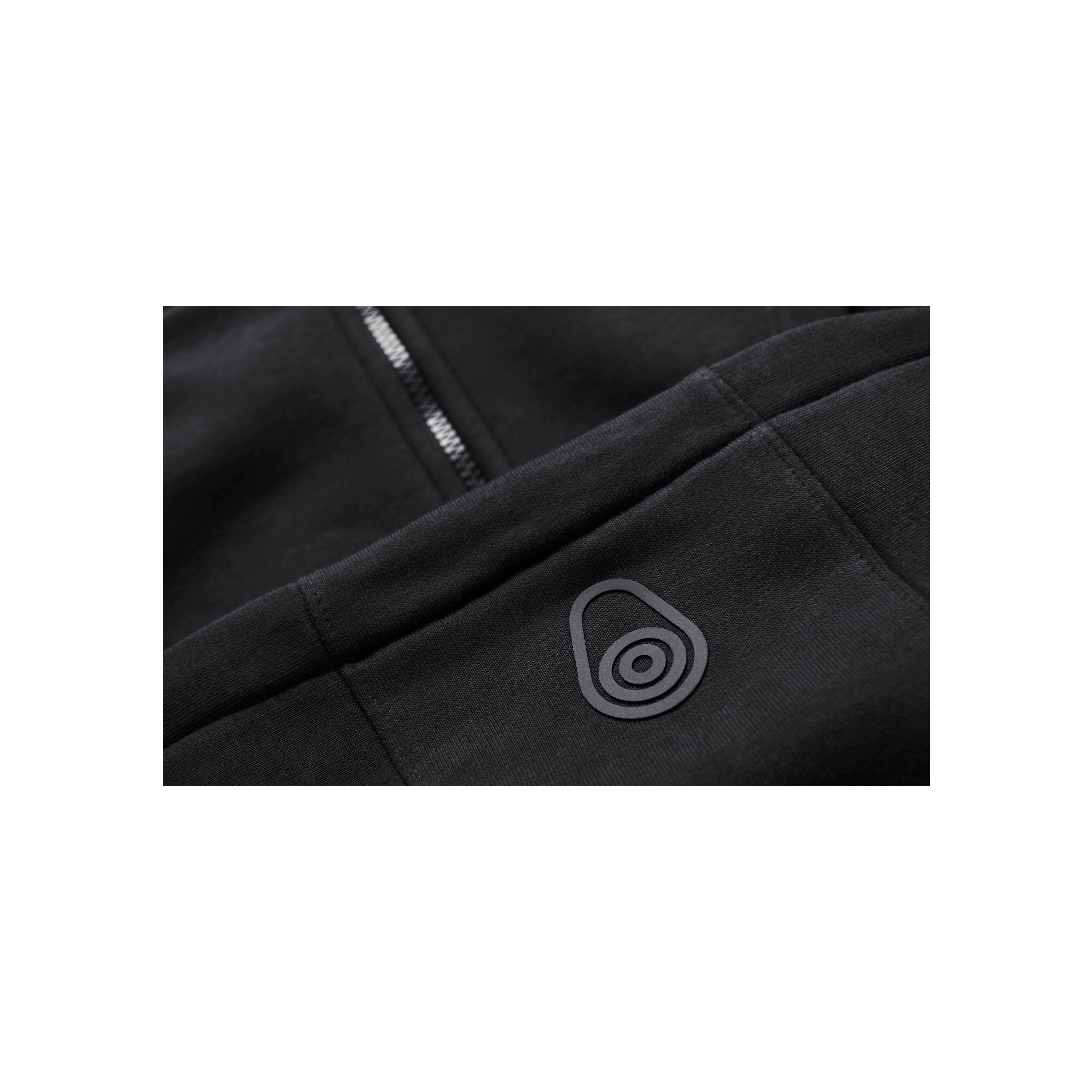 W Gale Logo Zip Hood - Black