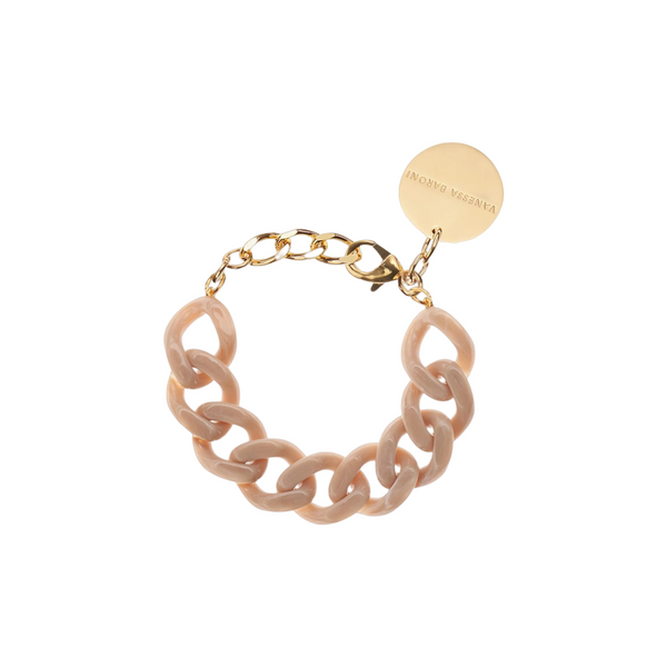 Flat Chain Bracelet - Beige