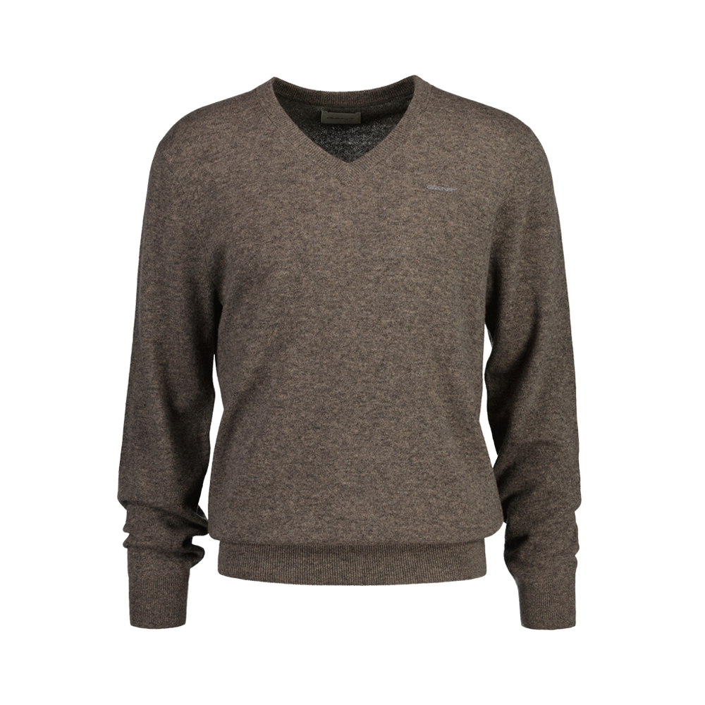 Extrafine Lambswool V-Neck - Brown