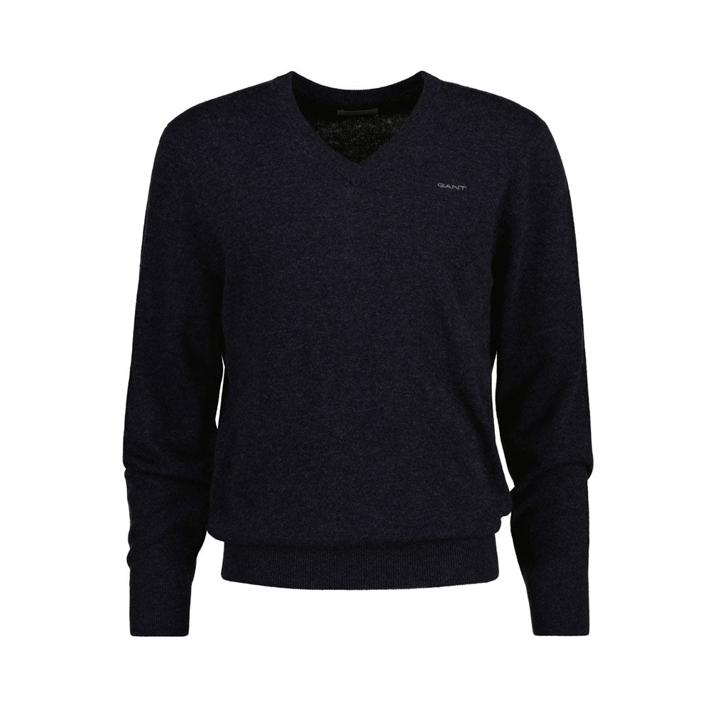 Extrafine Lambswool V-Neck - Blue