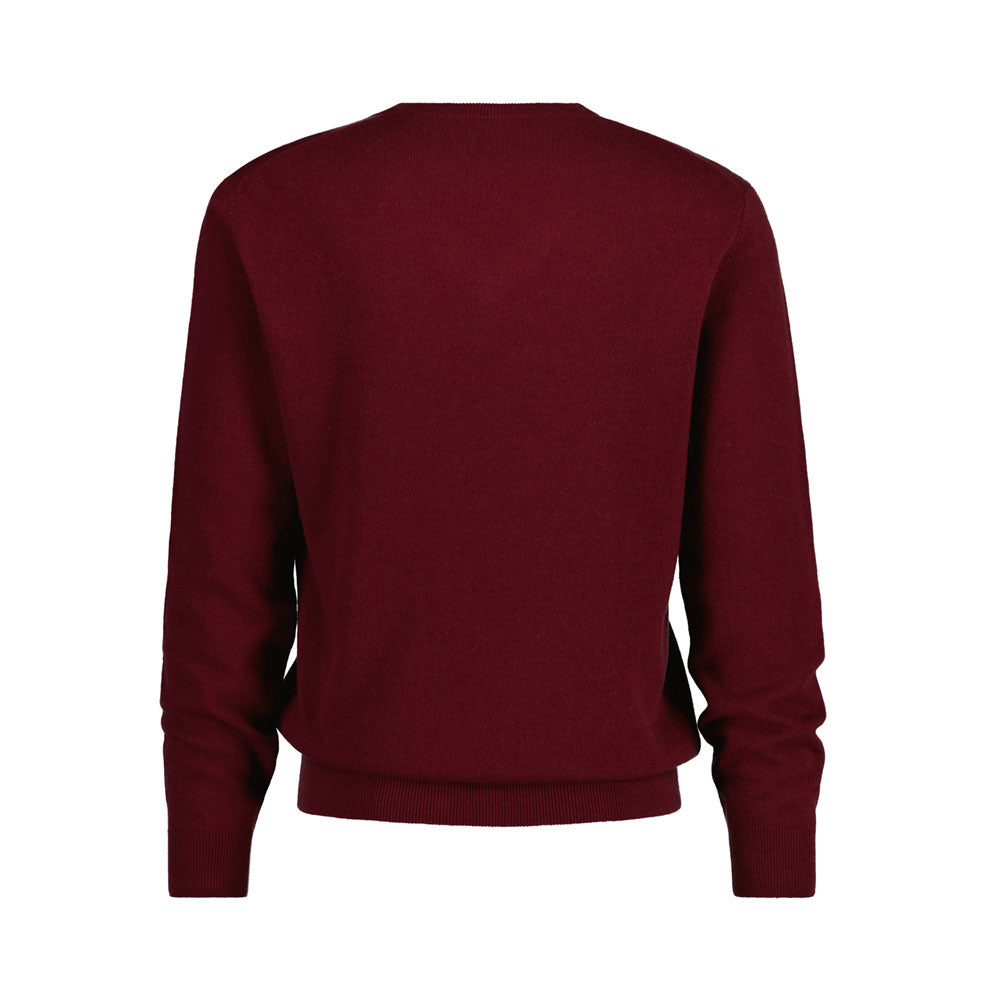 Extrafine Lambswool V-Neck - Burgundy