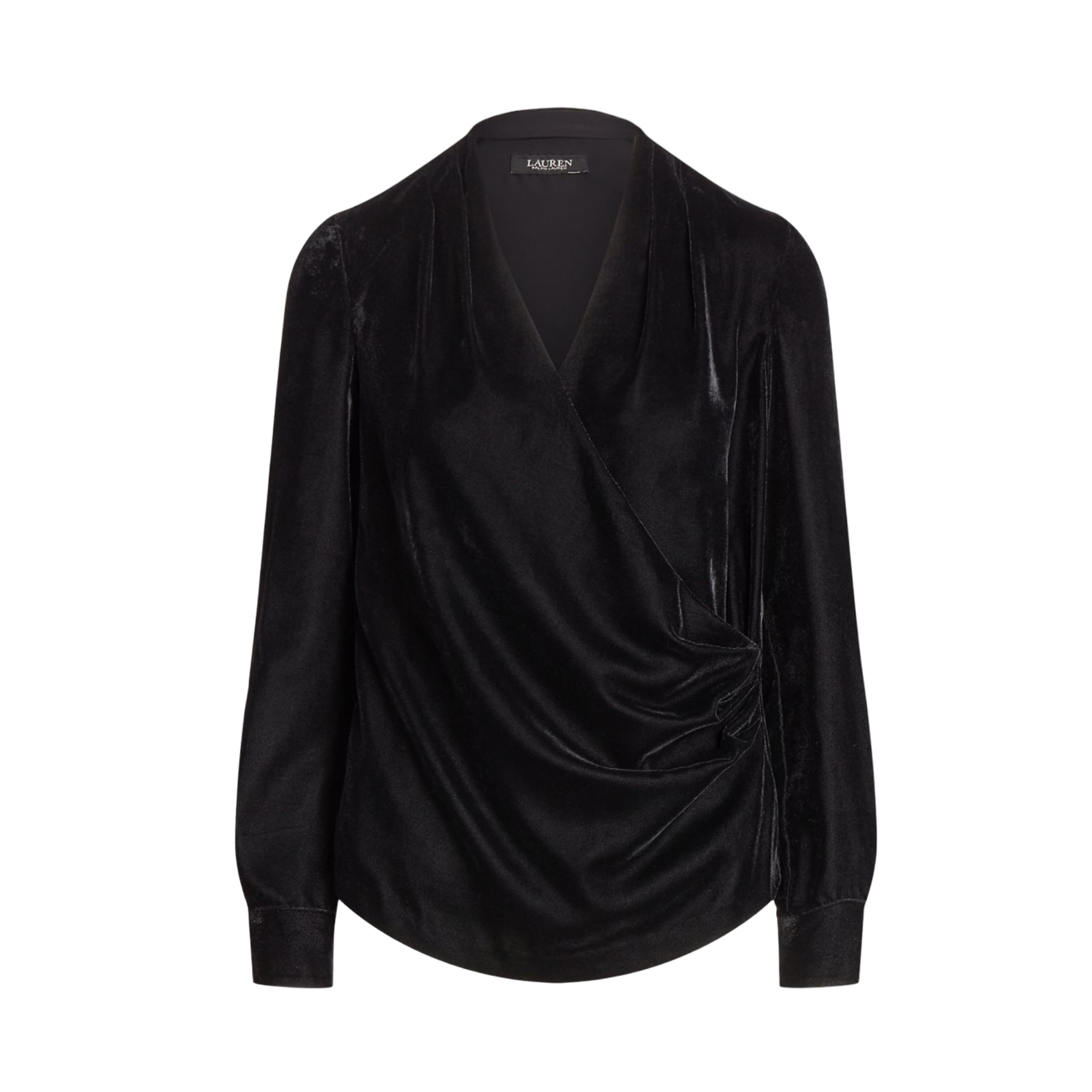 Cilfette Long Sleeve Blouse - 001 BLACK VELVET