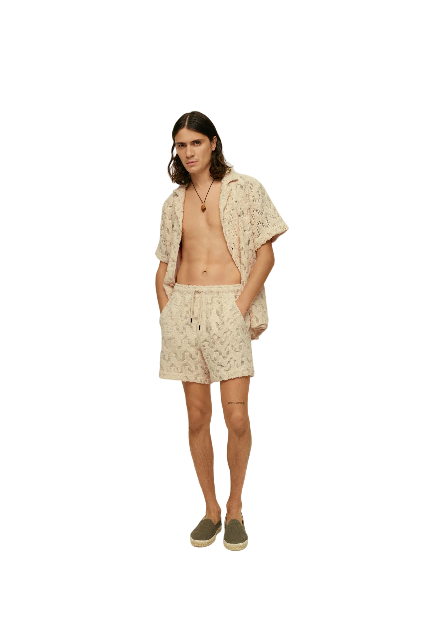 Atlas Crochet Shorts - Beige