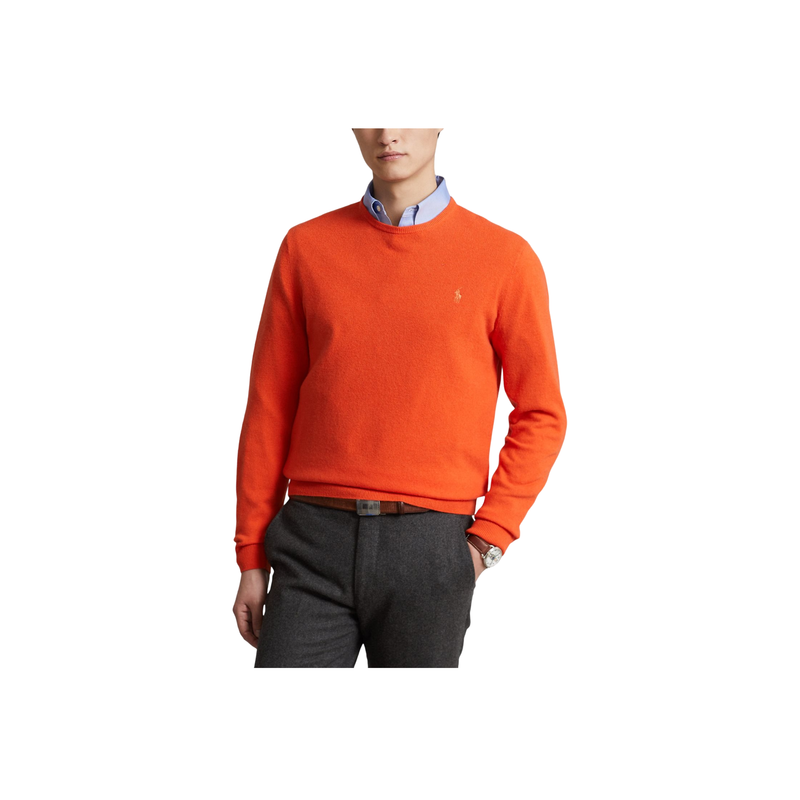 Wool Crewneck Sweater - Orange