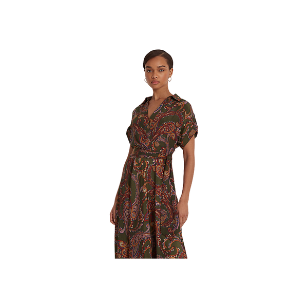 Fratillio Short Sleeve Day Dress - Green