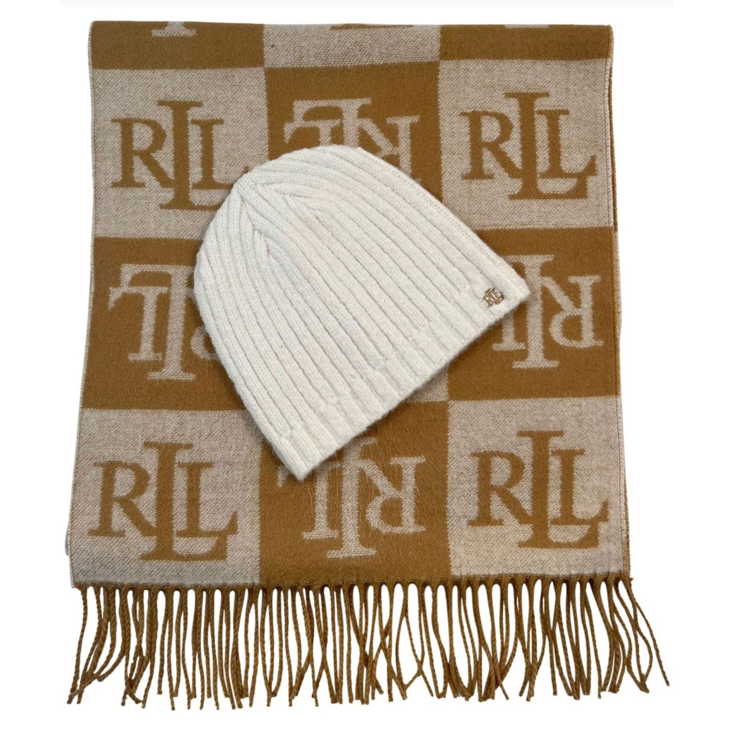 Logo G Set Scarf - Beige