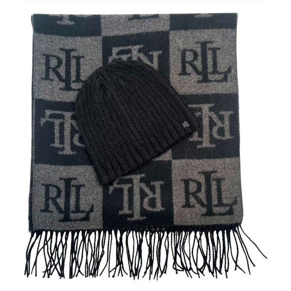 Logo G Set Scarf - Black